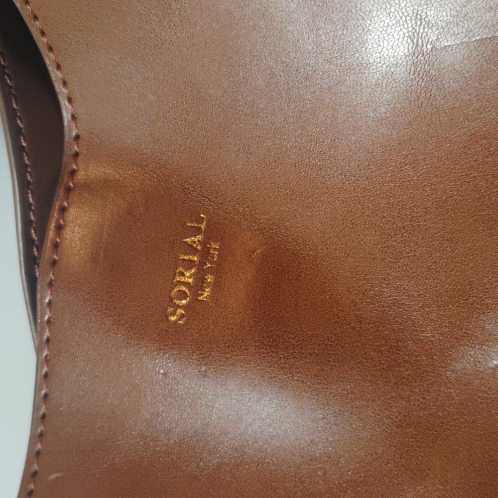 Sorial New York Tribecca Tote 100% Vegan Leather Cognac Brown - Picture 2 of 11